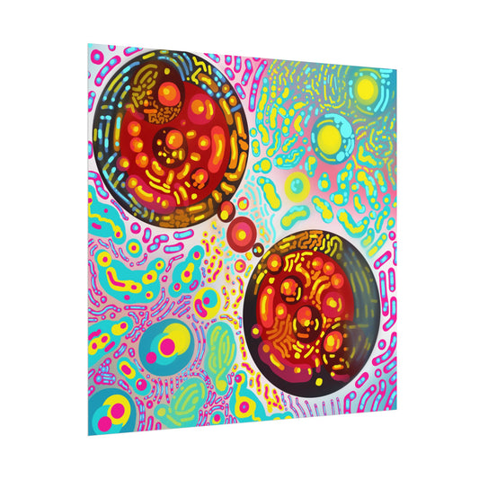 “Telophase” part of the Mitosis Series - 24 x 24 Matte Poster