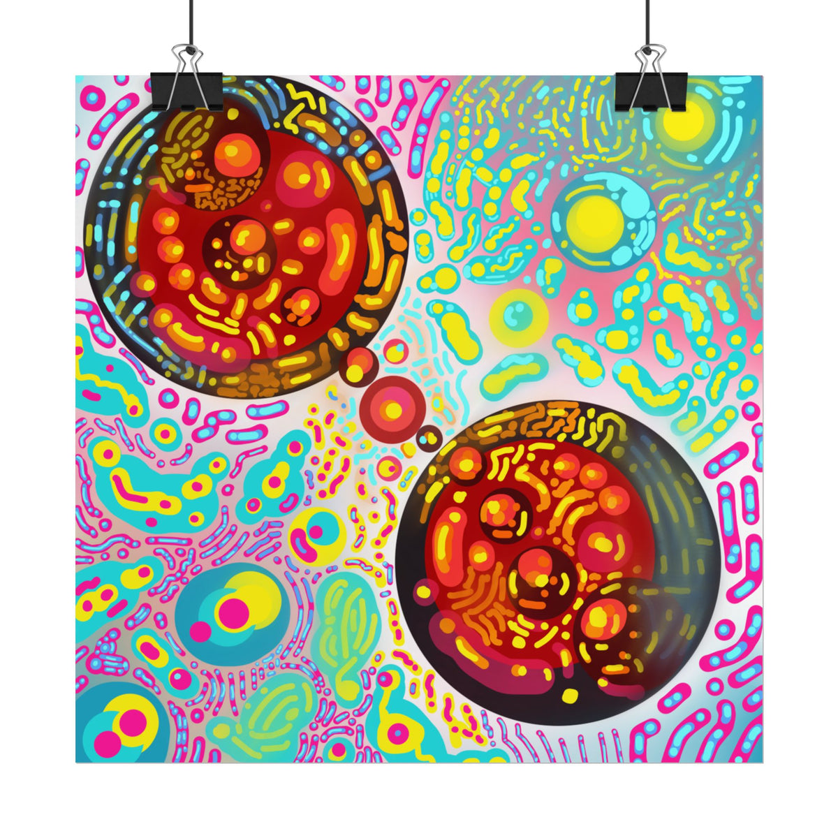 “Telophase” part of the Mitosis Series - 8 x 8 Matte Poster