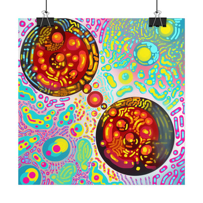 “Telophase” part of the Mitosis Series - 8 x 8 Matte Poster