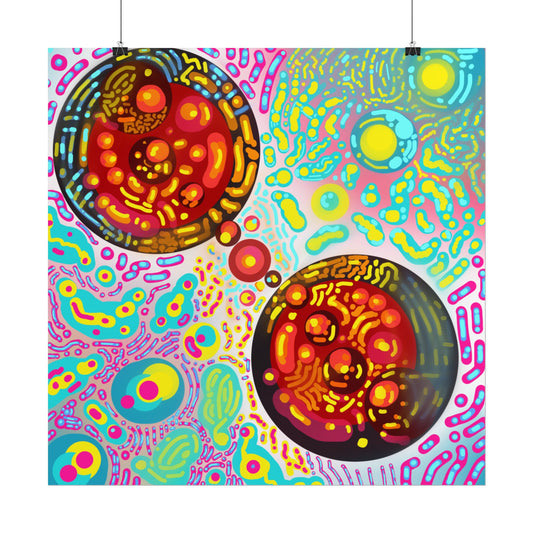 “Telophase” part of the Mitosis Series - 24 x 24 Matte Poster