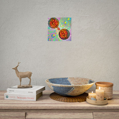 “Telophase” part of the Mitosis Series - 8 x 8 Matte Poster