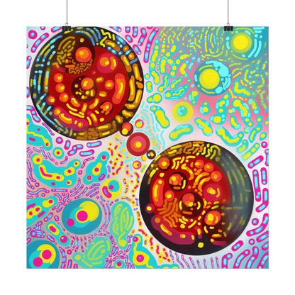 “Telophase” part of the Mitosis Series - 23 x 23 Matte Poster