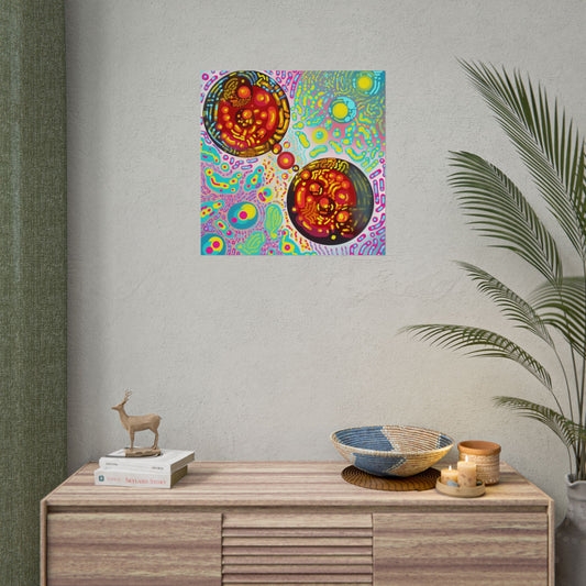 “Telophase” part of the Mitosis Series - 23 x 23 Matte Poster
